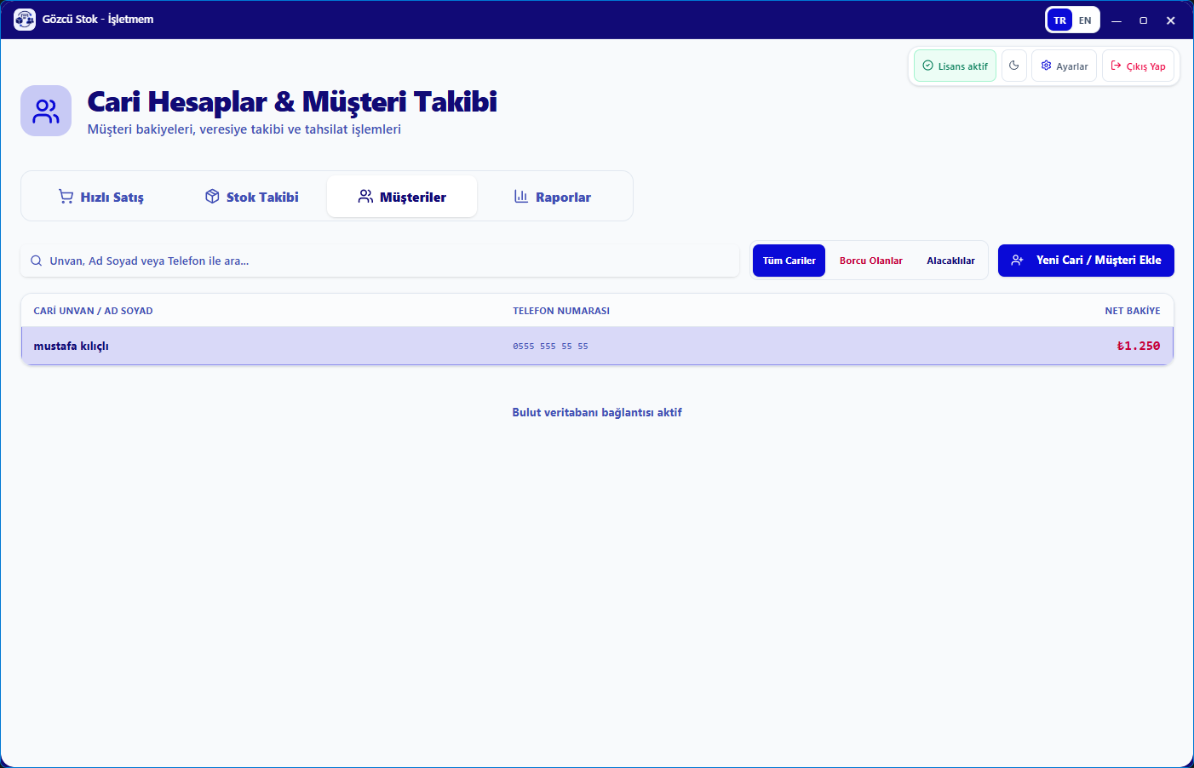 Cari Hesaplar & Müşteri Takibi küçük önizleme